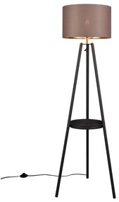 Lampadar negru cu raft (înălțime 152 cm) Colette – Trio