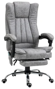 Scaun birou masaj si incalzire, pivotant 360°,62x67x113-120 cm,120 kg,Vinsetto | Aosom Romania