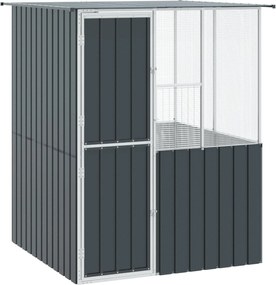 vidaXL Cușcă pentru păsări Antracit 165 x 165 x 200 cm Oțel Galvanizat