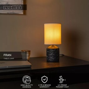 Lucide 47550/81/30 - Lampă de masă FRAN 1xE14/40W/230V neagră