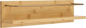 Raft de perete pentru bărbați, bambus, natural 45x10x12 cm