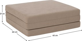 Saltea pliabilă, spumă, 65x180, bej, LEVI 65