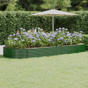 Jardiniera gradina verde 373x140x36cm otel vopsit electrostatic 1, Verde, 373 x 140 x 36 cm