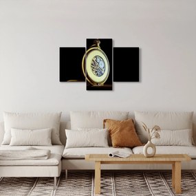 Tablou cu ceas de buzunar de aur (90x60 cm)