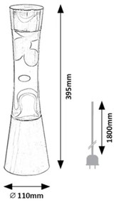 Lampă cu lavă MINKA 1xGY6,35/20W/230V multicolor Rabalux 7028
