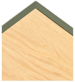 Comodă verde joasă cu aspect de lemn de stejar 110x85 cm Arista – Teulat