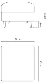 Taburet negru cu tapițerie din catifea Kyoto – Cosmopolitan Design