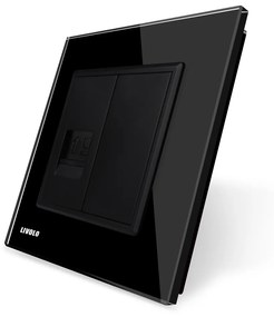 Priza internet Livolo cu rama din sticla