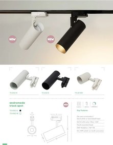 Spot directionabil pentru sina Track Project Collection, Andromeda negru