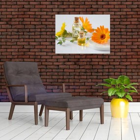 Tablou cu flori portocalii (70x50 cm)