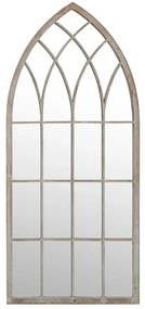 Oglinda de gradina, nisipiu, 100x45 cm, fier pentru uz exterior 1, Nisip, 100 x 45 cm