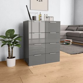 vidaXL Dulap, gri extralucios, 60x35x80 cm, lemn prelucrat