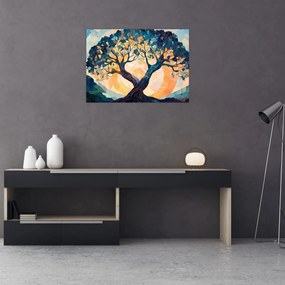 Tablou – Mozaic – soare și arbore II. (70x50 cm)