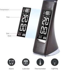 Lampă de masă LED dimabilă cu afișaj Immax 08948L LEATHER LED/7W/230V