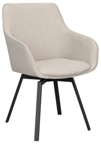 Set de scaune de sufragerie bej 2 buc. tapițat Alison – Rowico