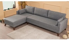 Colțar KORFU în L, gri, stânga