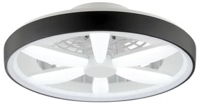 Ventilator LED RGBW de tavan cu lumină Brilliant GAIANO LED/48W/230V negru + telecomandă