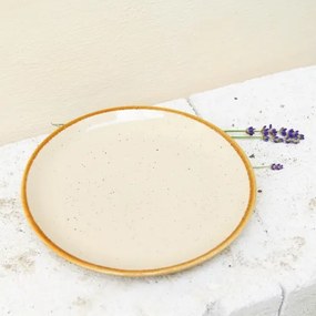 Farfurie de desert Gardena din ceramica crem 20 cm