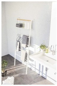 Cuier cu raft YAMAZAKI Tower Ladder, alb