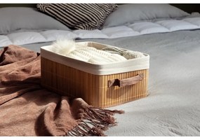 Coș de depozitare din bambus Compactor Carossa, maro