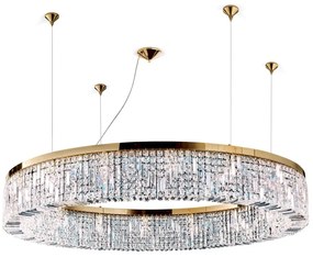Lustra cristal Asfour XXL design modern de lux Ring 140cm gold
