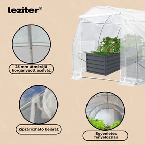 Cort din folie 200x200x300 cm cu cadru ranforsat + folie transparentă