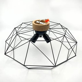 Brilagi - Plafonieră WOODY BASKET 3xE27/60W/230V, diam. 60 cm, stejar