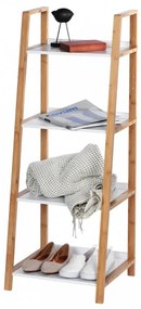 Suport cu 4 rafturi Finja, Wenko, 43 x 112 cm, bambus, natur