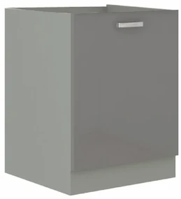 Dulap inferior de bucătărie 60 D 1F BB Pleitton (Gri ultralucios). 1015558