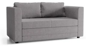 Canapea extensibilă tapițată cu 2 locuri și cotiere LAYLA, gri