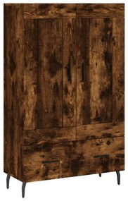 vidaXL Dulap înalt, stejar afumat, 69,5x31x115 cm, lemn prelucrat