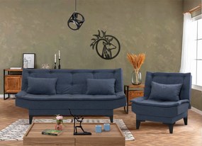 Set canapea fotoliu Syrma S (albastru marin). 1087978