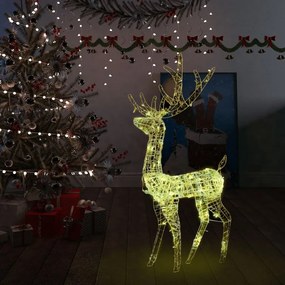 Decorațiune de Crăciun ren 140 LED-uri alb cald 128 cm acril