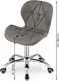 AKCE Šedobéžové kancelářské křeslo AVOLA z eko kůže II. jakost