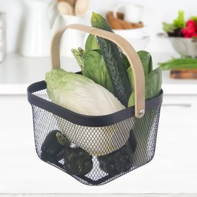 Coș de depozitare din sârmă din metal 24,5x24,5x30 cm Radka – Orion