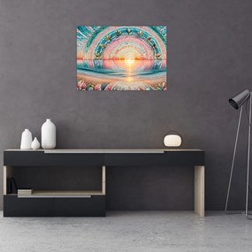 Tablou – Mozaic al soarelui la apus (70x50 cm)