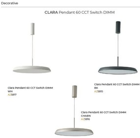 Lustra LED suspendata CLARA 60 CCT SWITCH dimm champagne
