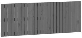 824850 vidaXL Tăblie de pat pentru perete, gri, 159,5x3x60 cm, lemn masiv pin