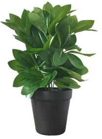 Planta Artificiala verde, Azay Design, bogata in frunze, material de calitate, aspect placut si realist, pentru interior, ghiveci negru inclus, inaltime 30 cm