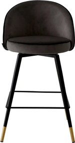 Set de 2 scaune de bar pivotante, design LUX, Counter Stool Cooper gri inchis