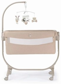 Patut cu leganare, Cullami, co-sleeper 2 in 1, Cu laterala culisanta, Cu setare unghiulara, Cu roti, Reglabil in 8 pozitii pe inaltime, Gri