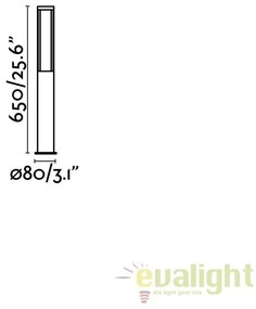 Stalp LED iluminat exterior design modern LOGAR-1 H65cm 75605