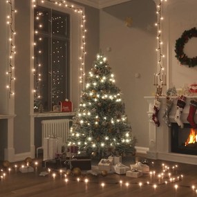 Instalație lumini cu 600 LED-uri 60 m 8 efecte de lumină IP44 alb cald