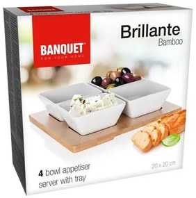 Set boluri de servit Banquet BRILLANTEBamboo, 40 x 9,5 x 4 cm