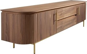 Comoda TV moderna design LUX Wood and Gold