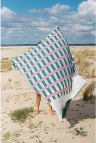 Pătură verde/roz 160x200 cm Onu – noo.ma