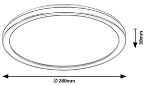 Plafonieră LED de exterior dimabilă LED/15W/230V Wi-Fi Tuya IP44 Rabalux 7774 + telecomandă