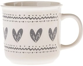 Cană din ceramică Inimioare I, 450 ml