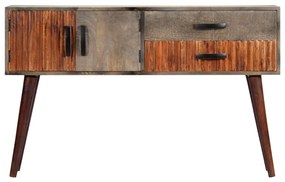 Masa consola, gri, 120x35x75 cm, lemn masiv de mango nefinisat