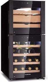 Klarstein El Dorado 89, frigider pentru vin și brânză, 2 zone, ecran tactil, 89L, LED